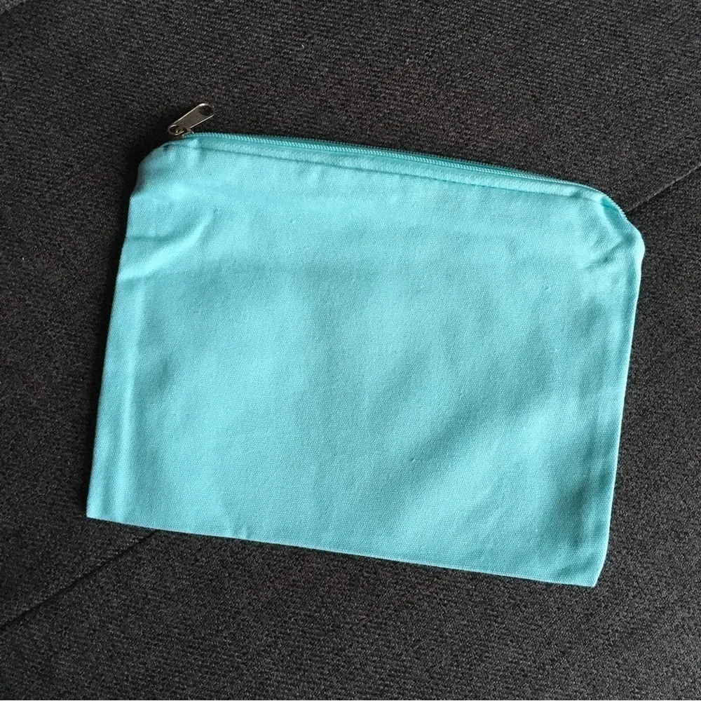 “Selfie Prep Kit” Makeup Bag, Travel Pouch, Aqua, Black